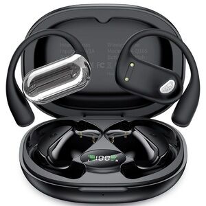 Open Ear Bluetooth 5.4 Earbuds, Wireless Headphones Sport Over Earphones NWT
